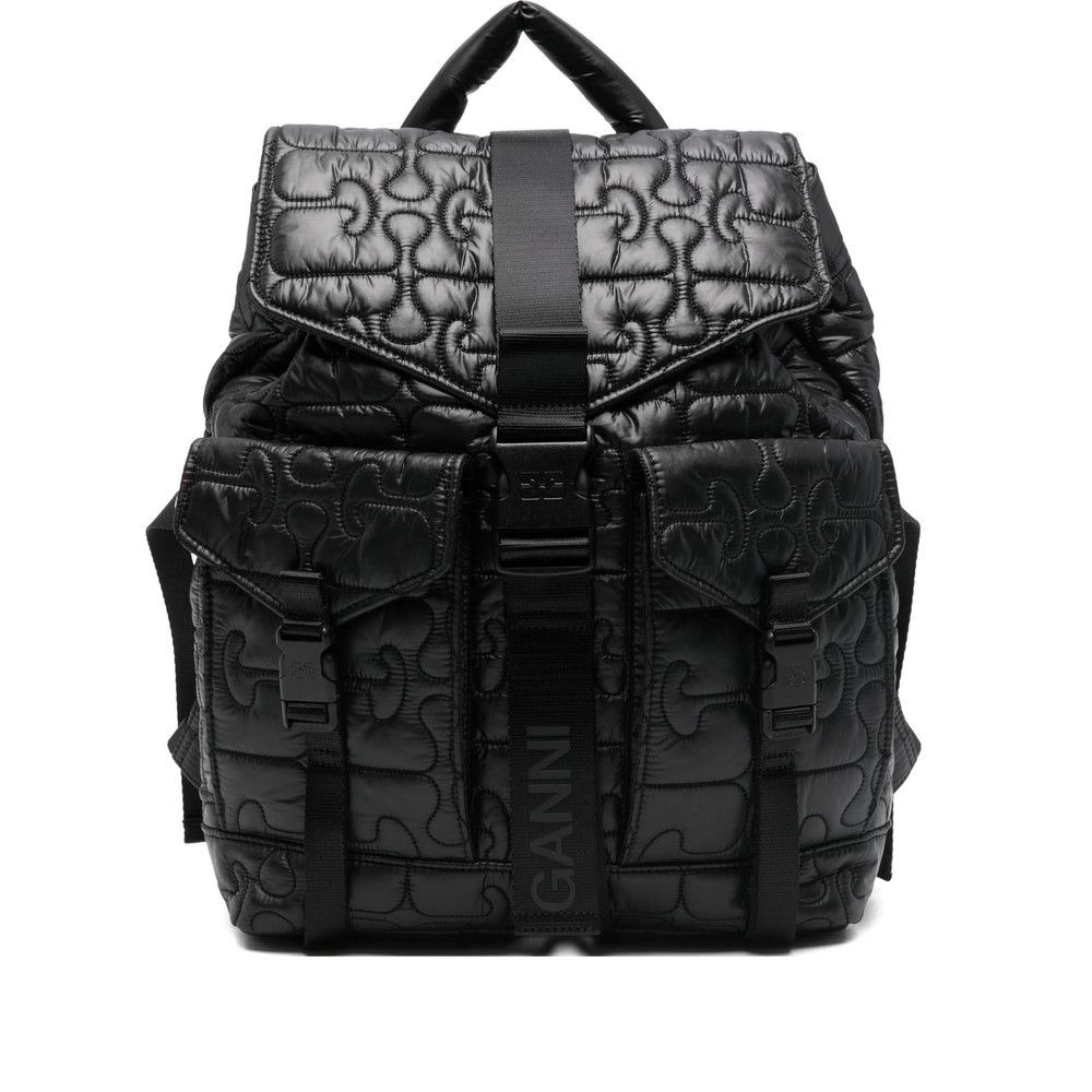 Ganni Quilted Buckle Backpack
