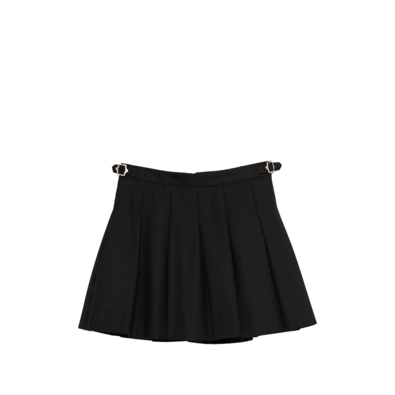 Dunst Buckle Pleated Mini Skirt