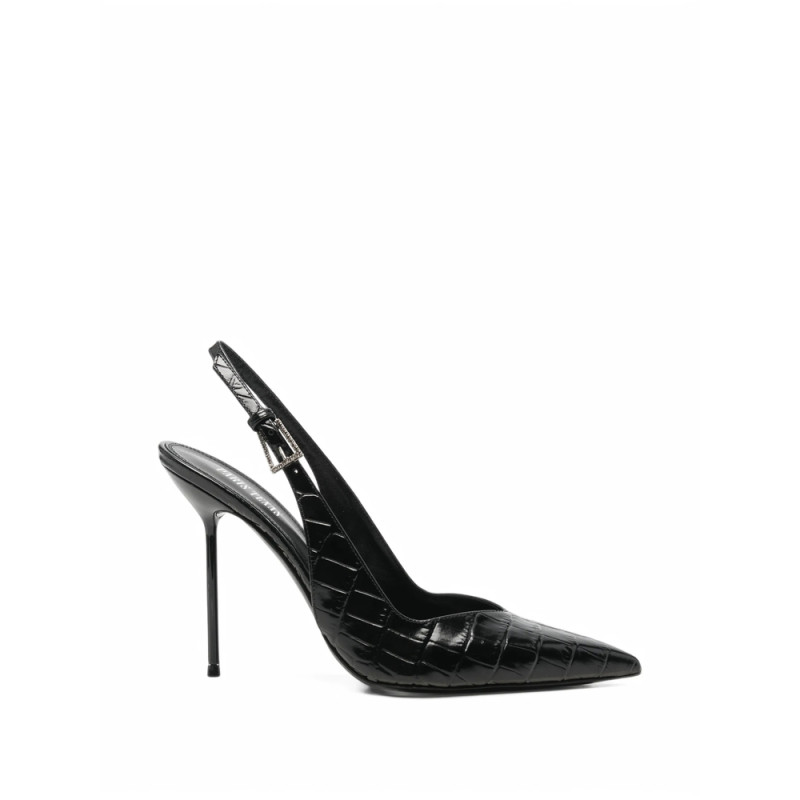 Paris Texas Lidia Croc-effect Slingback Pumps