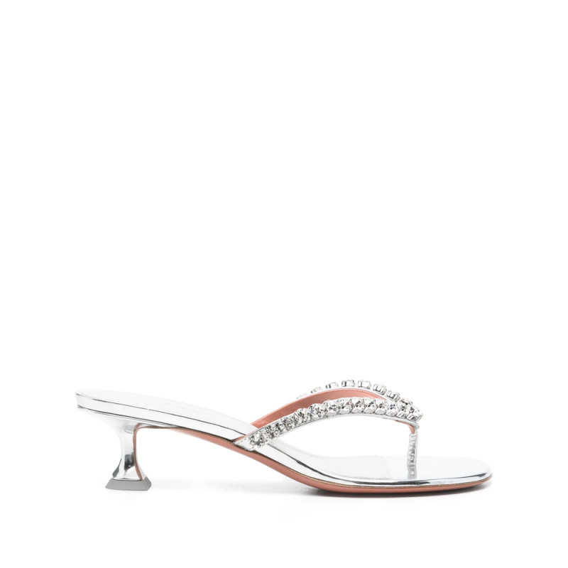 Amina Muaddi 40mm Crystal-embellished Sandals