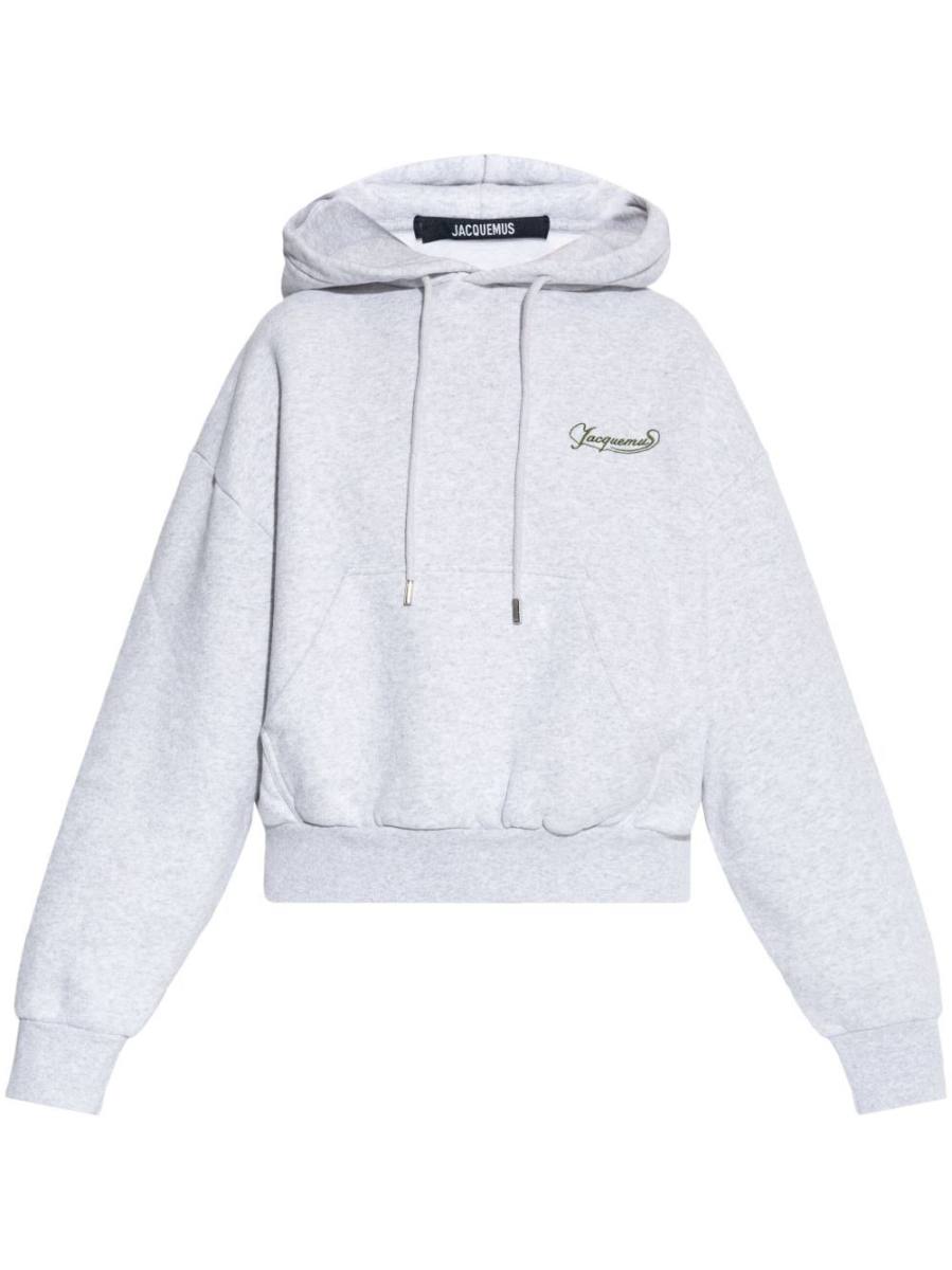 logo-embroidered hoodie