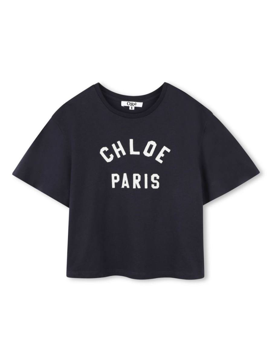 logo-embroidered T-shirt