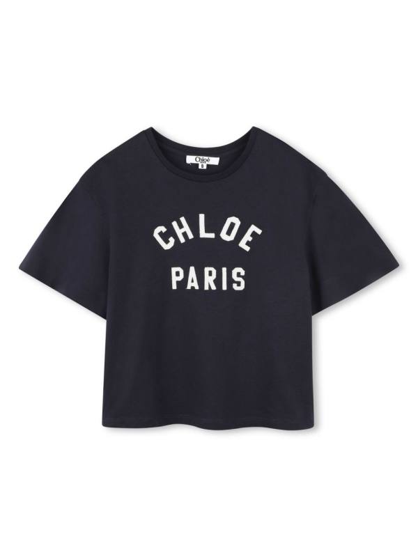 logo-embroidered T-shirt