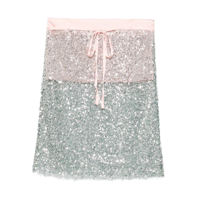 Siedres Sequin-embellished Drawstring Skirt