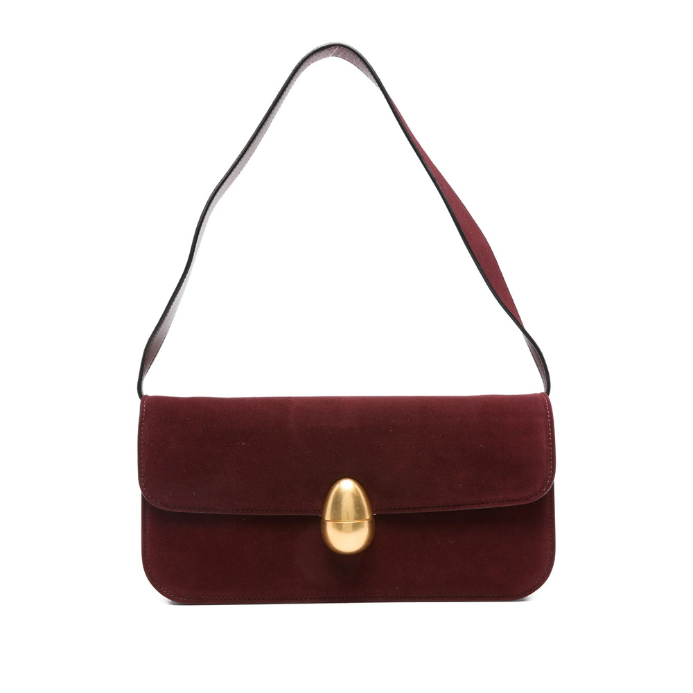 Neous Clasp-fastening Suede Shoulder Bag
