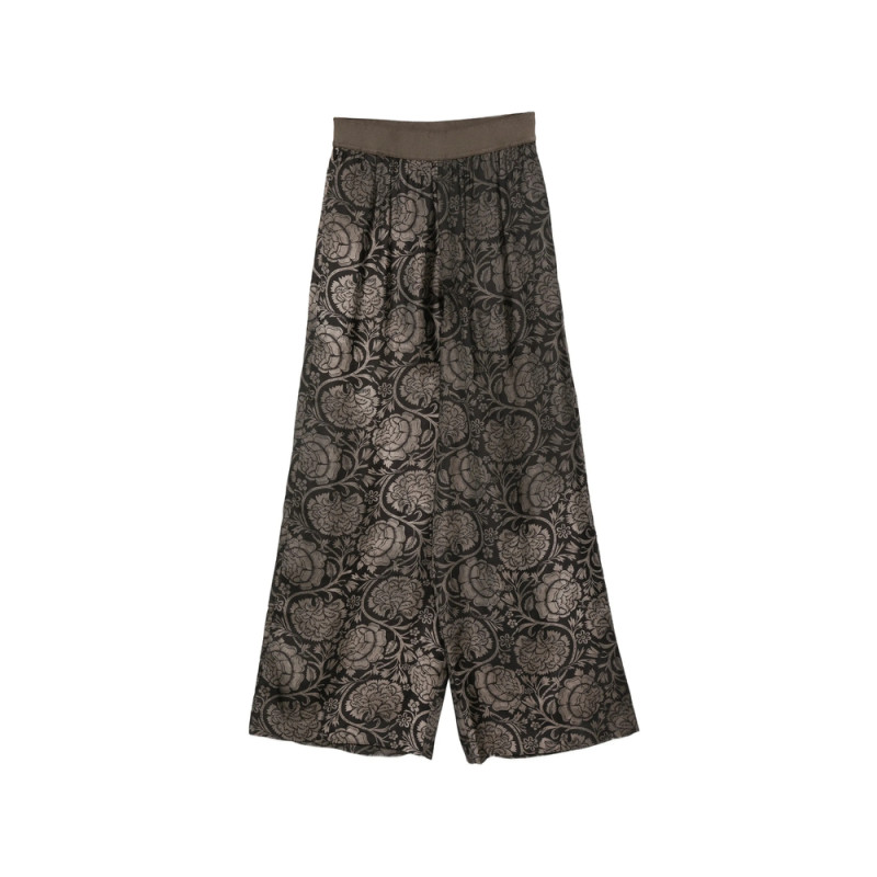 Uma Wang Pansy Floral-print Trousers