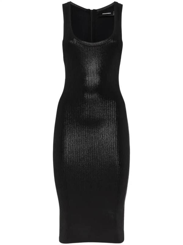ribbed-knit dress