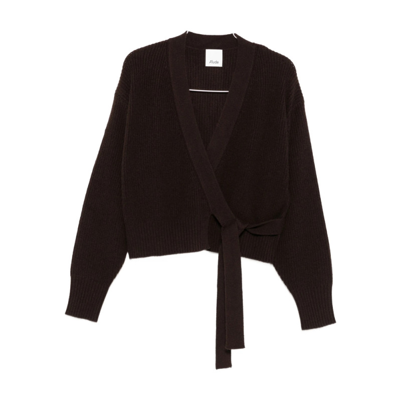 Allude Wrap-tie Cardigan