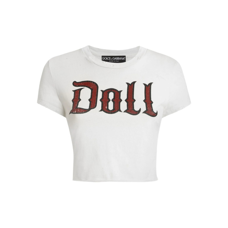 Dolce & Gabbana Doll-print Crop Top