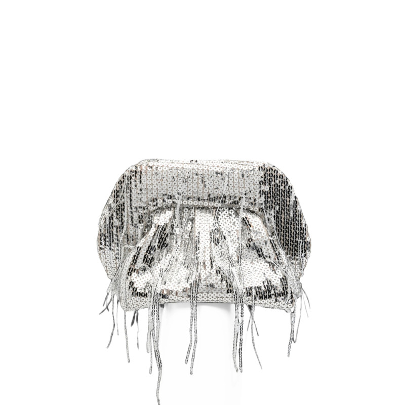 Themoirè Small Bios Sequin-embellished Fringed Clutch Bag