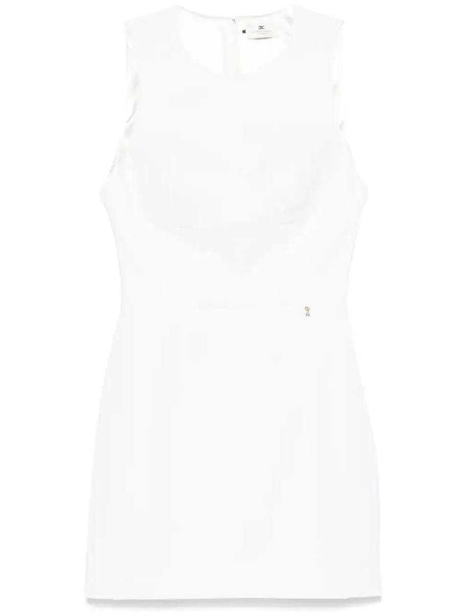 floral-charm crepe mini dress