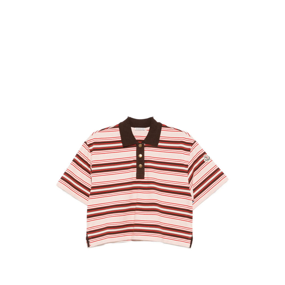 Moncler Striped Short-sleeve Polo Shirt