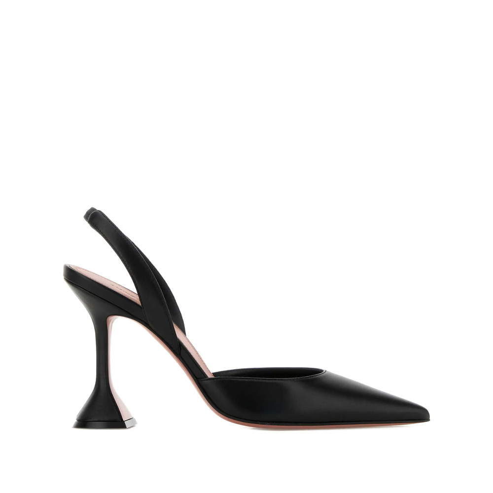 Amina Muaddi 95mm Holli Sling Leather Pumps