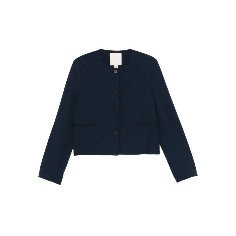 Calvin Klein Button-front Cropped Jacket