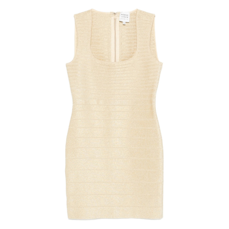 Herve Leger Mirabel Ribbed Mini Dress
