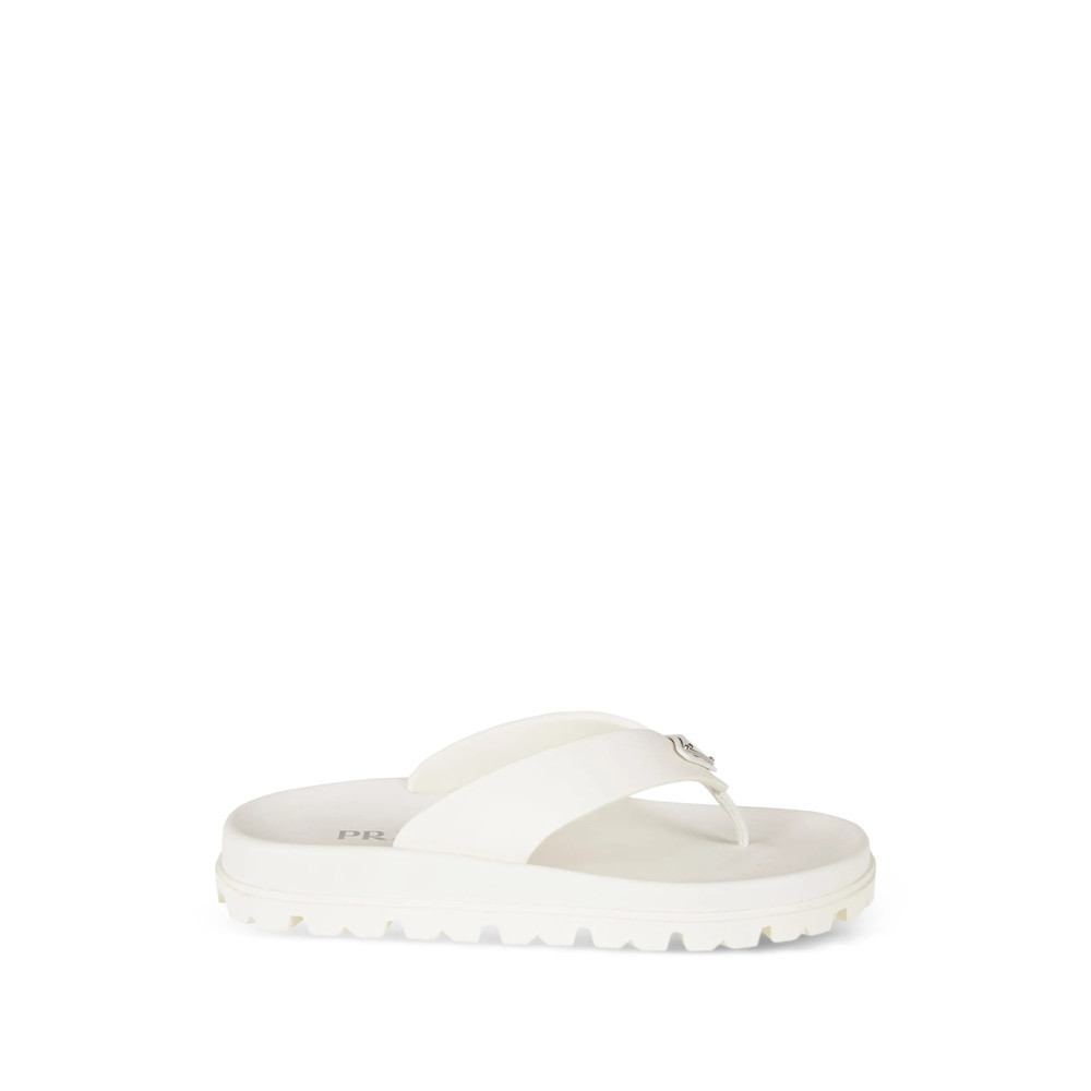 Prada Logo-plaque Flip Flops