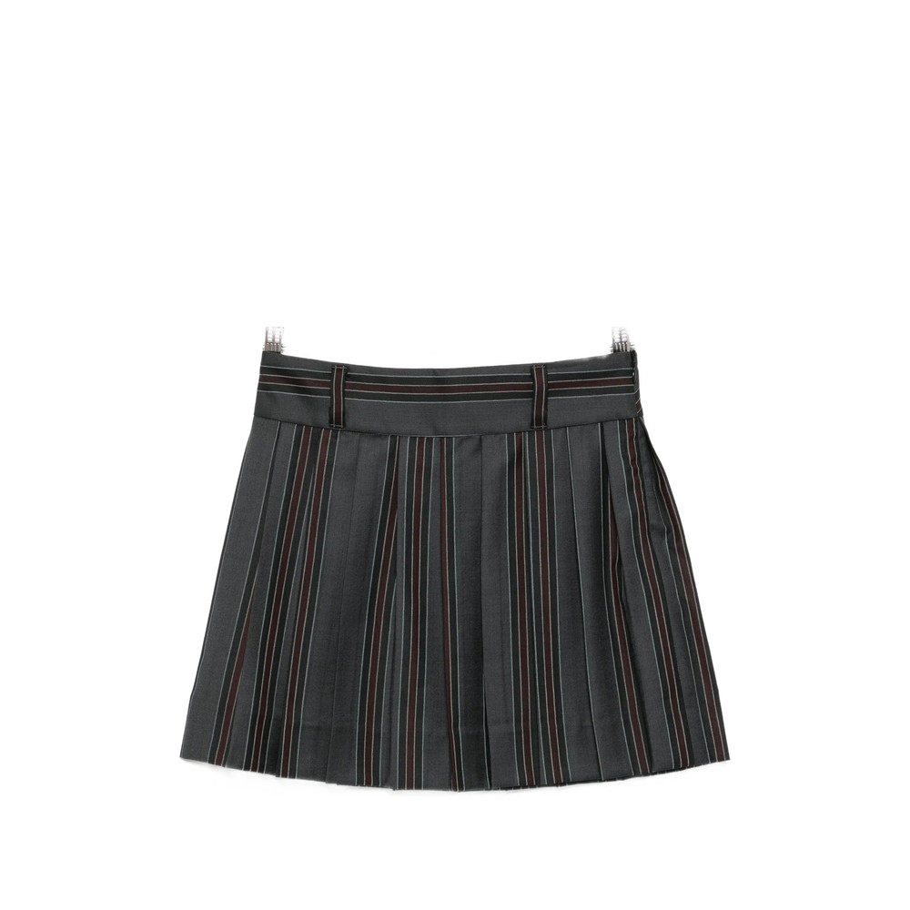 Enfants Riches Déprimés Striped Mini Pleated Skirt
