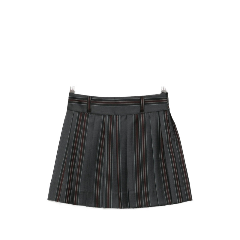 Enfants Riches Déprimés Striped Mini Pleated Skirt