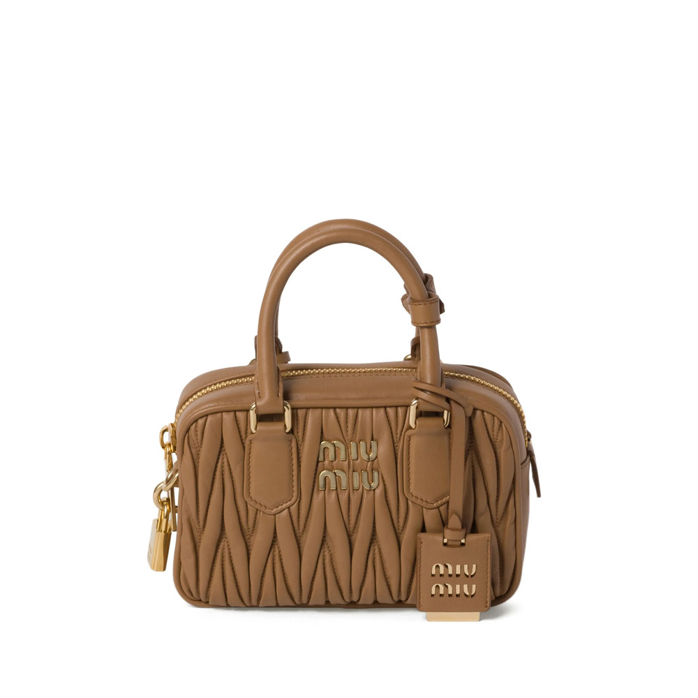 Miu Miu Arcadie Matelassé Leather Tote Bag