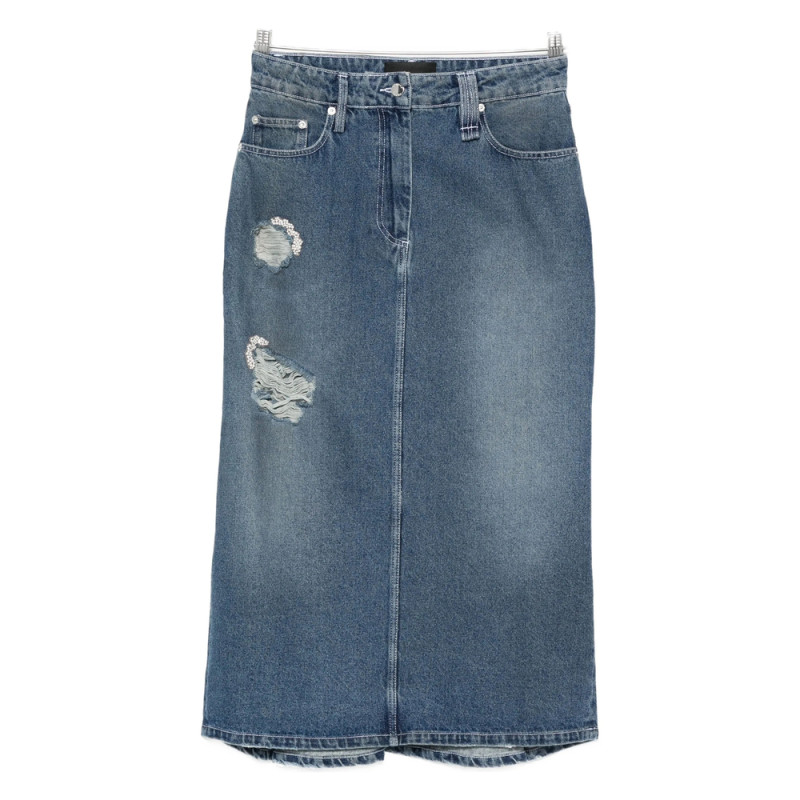 Simone Rocha Distressed-effect Midi Skirt