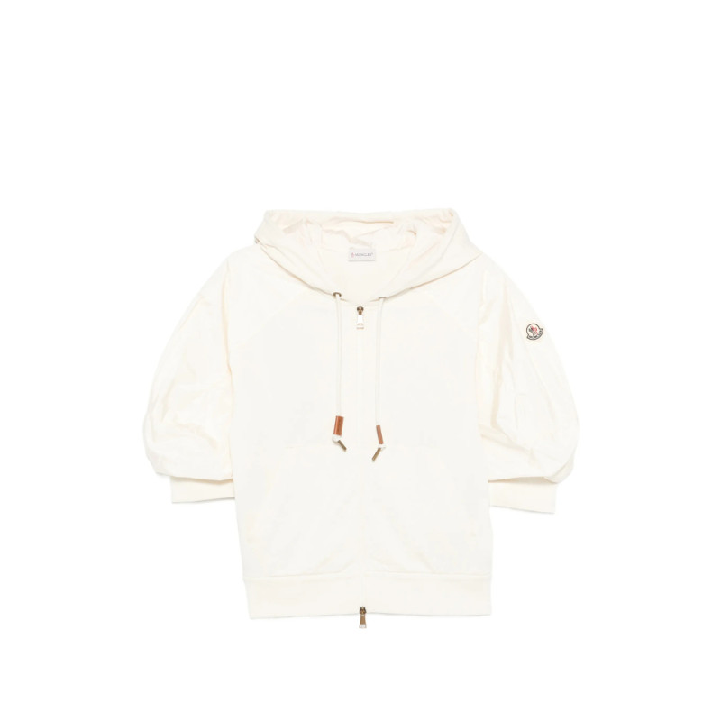 Moncler Hooded Puff-sleeve Jacket