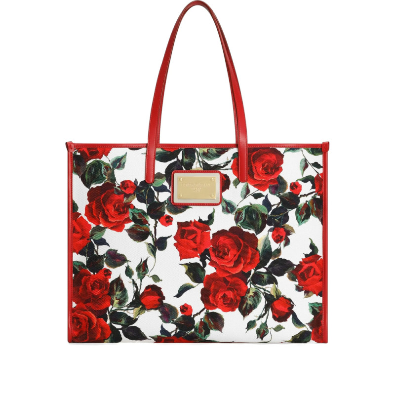 Dolce & Gabbana Large Rose-print Shoulder Bag