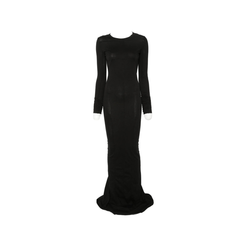 Rick Owens Drkshdw Simple Edfu Long-sleeve Maxi Dress