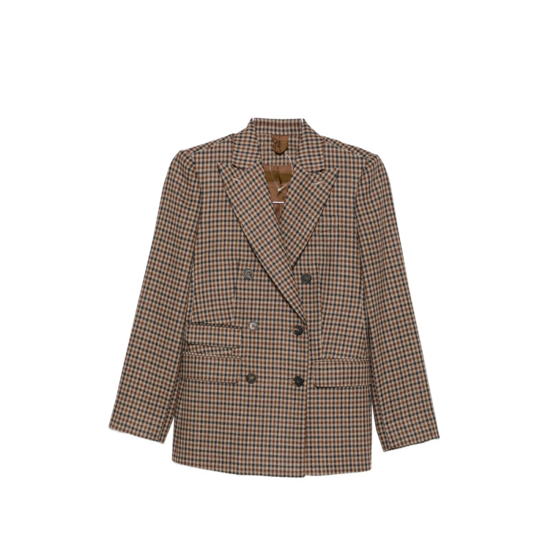 Max Mara Houndstooth Double-breasted Jacket