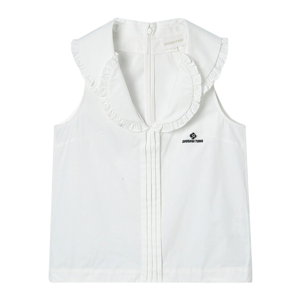 Shushu/tong Ruffled-collar Sleeveless Top