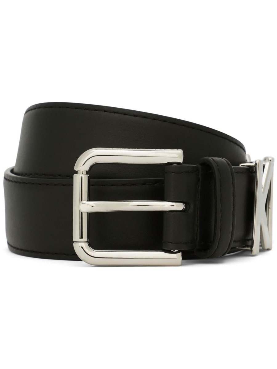 KIM DOLCE & GABBANA logo-lettering leather belt