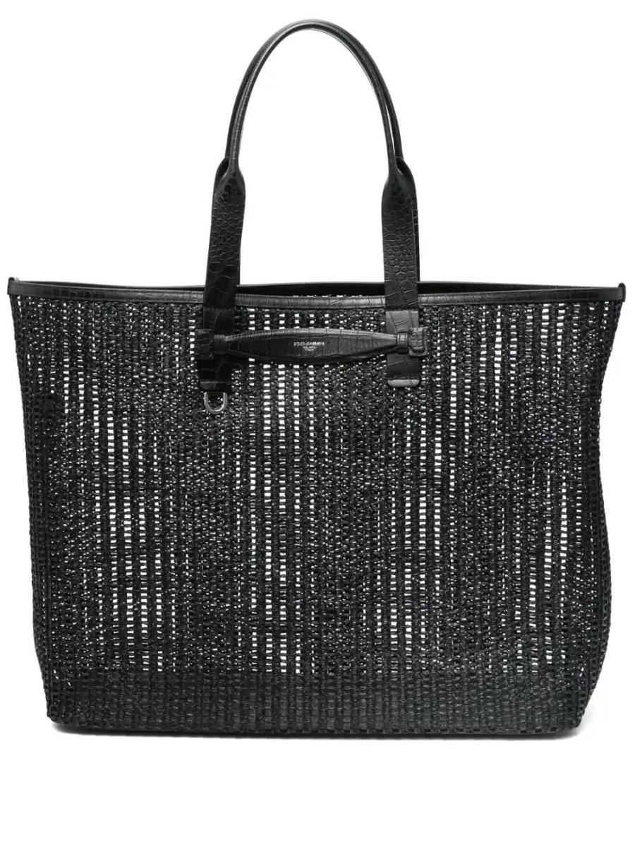 interwoven-design tote bag