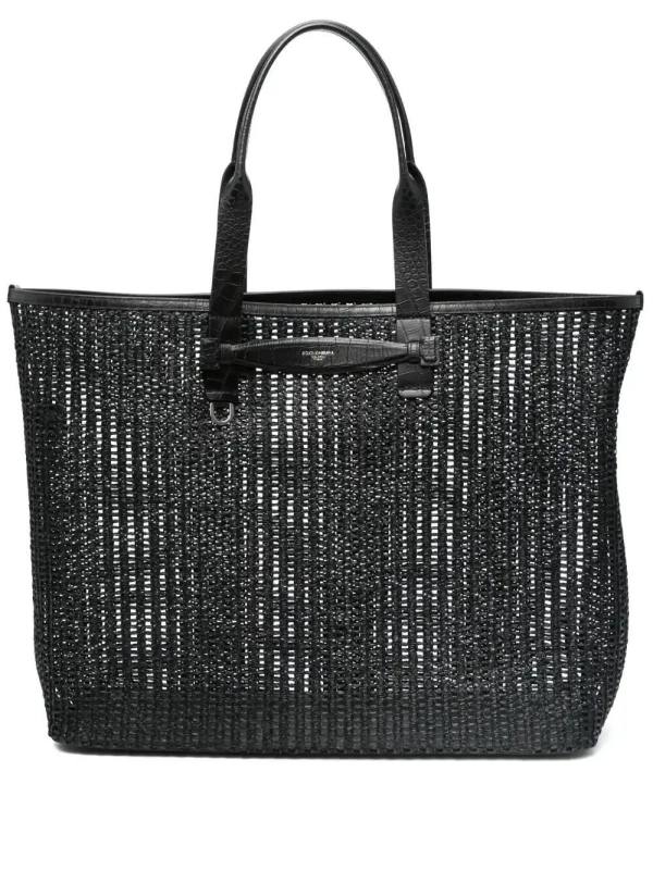 interwoven-design tote bag