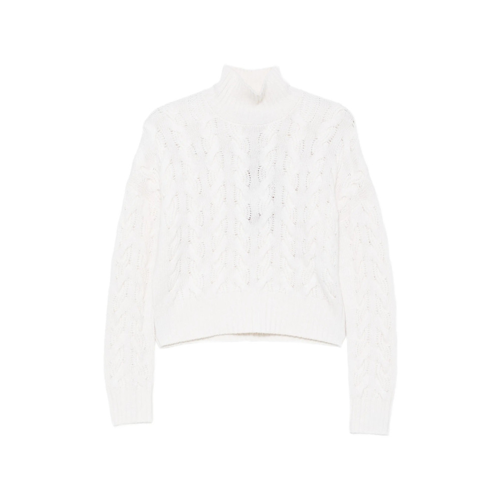 Max Mara Studio Cable-knit High-neck Sweater