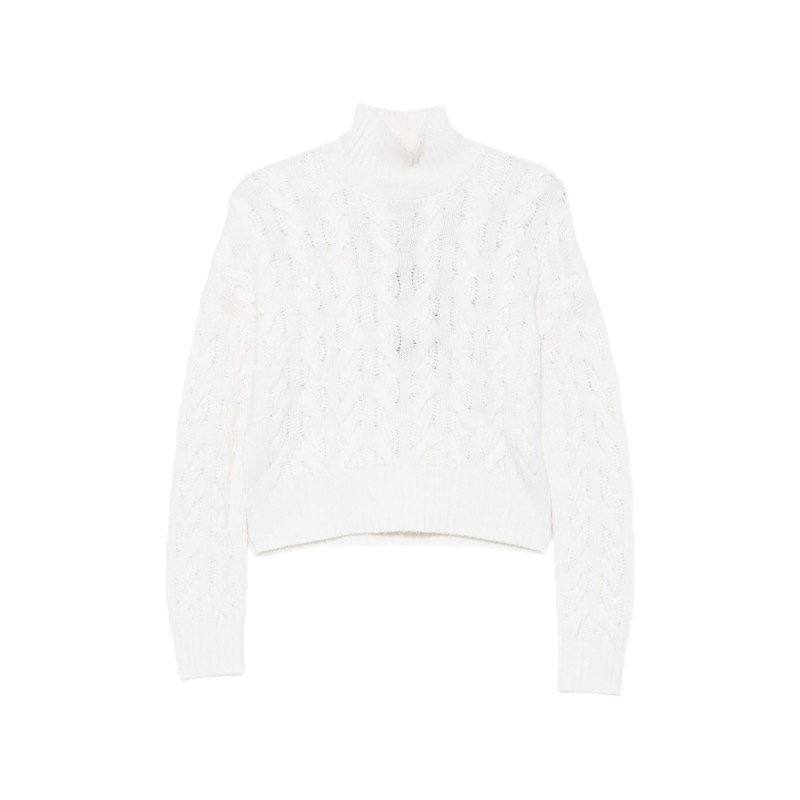 Max Mara Studio Cable-knit High-neck Sweater