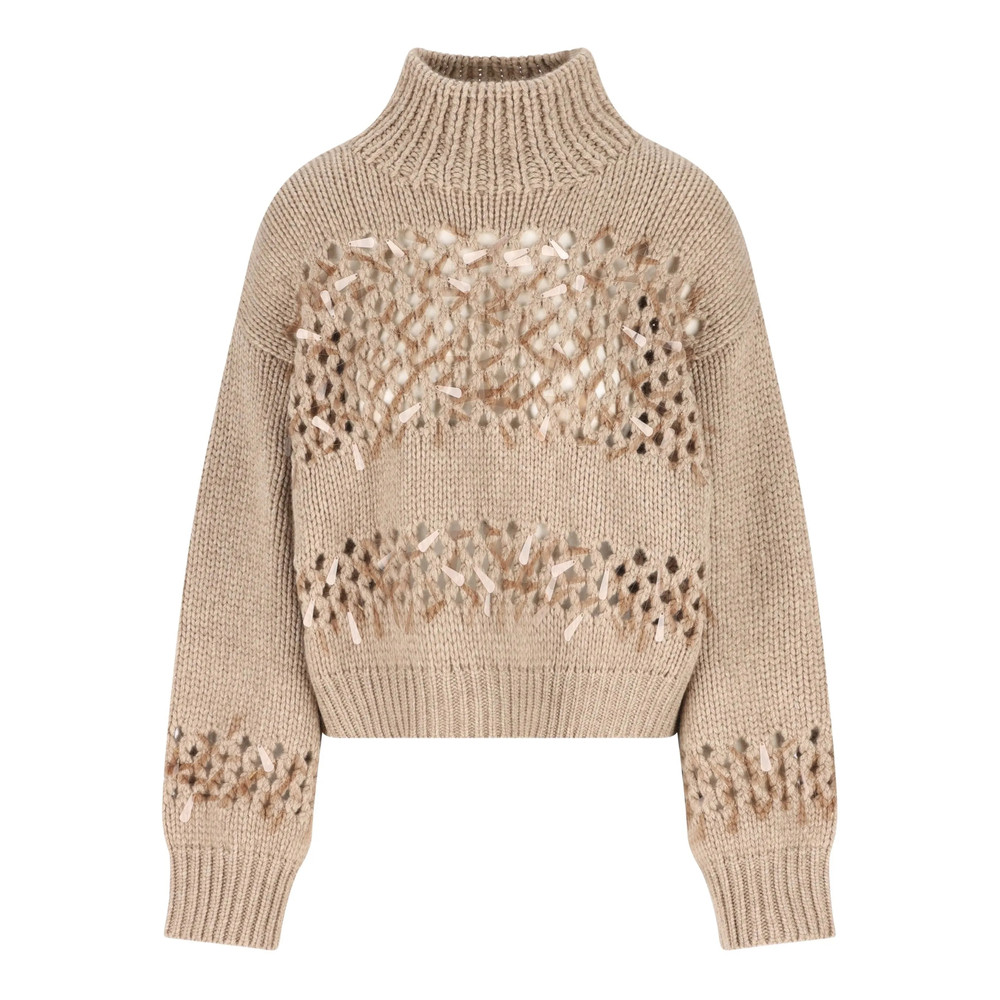 Brunello Cucinelli Openwork Ribbed Sweater