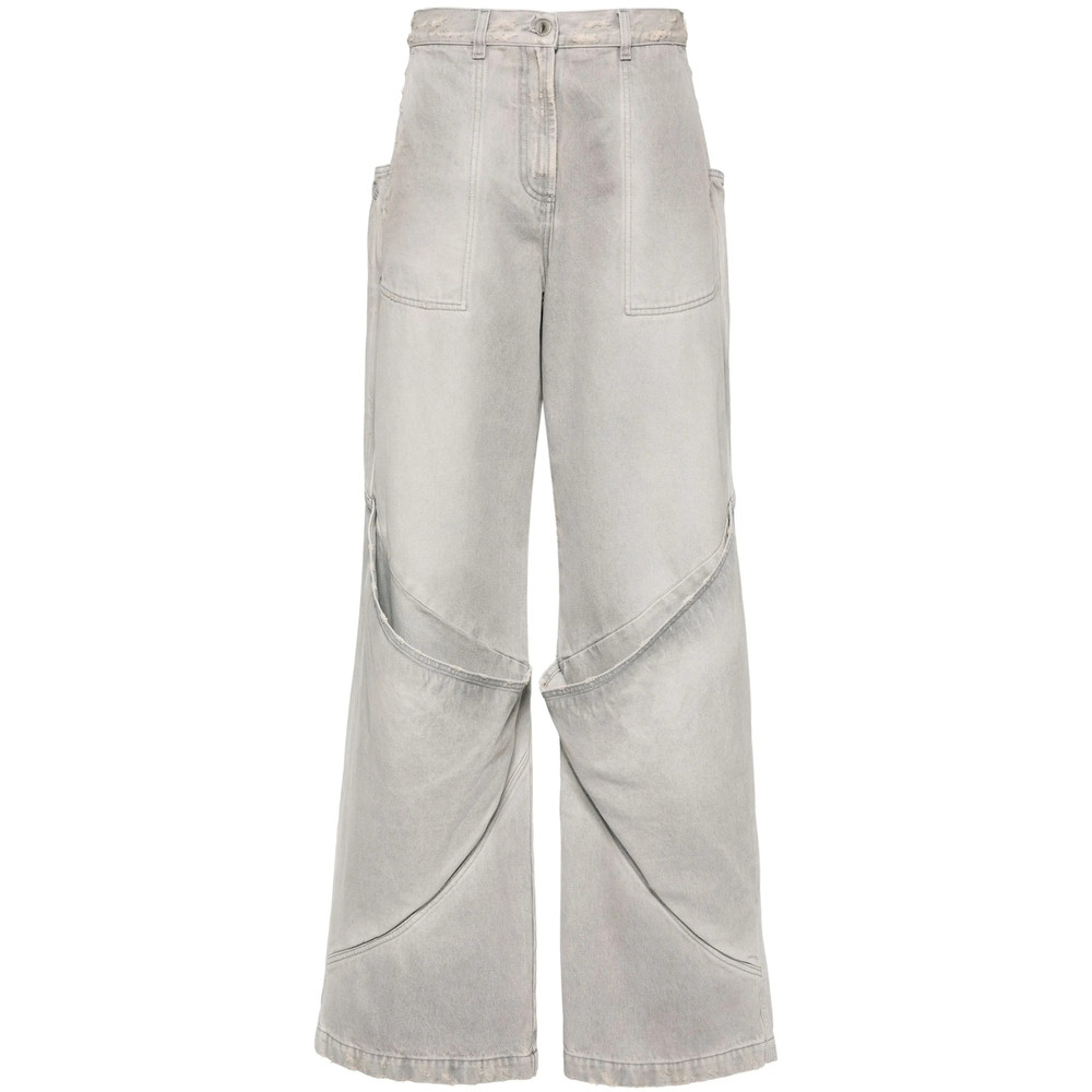 The Attico High-rise Wide-leg Jeans