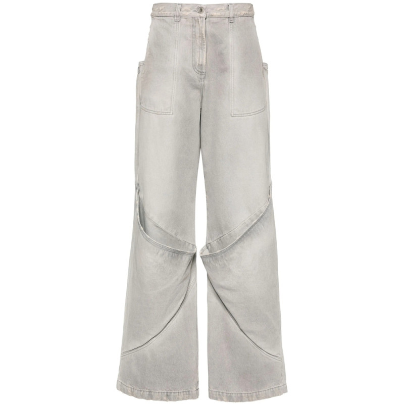 The Attico High-rise Wide-leg Jeans