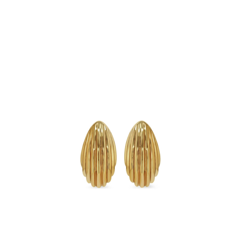 Anine Bing Small Ribbed Drop Earrings