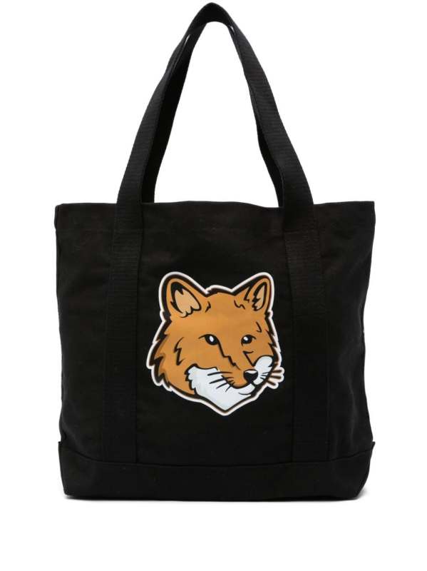 fox-print tote bag