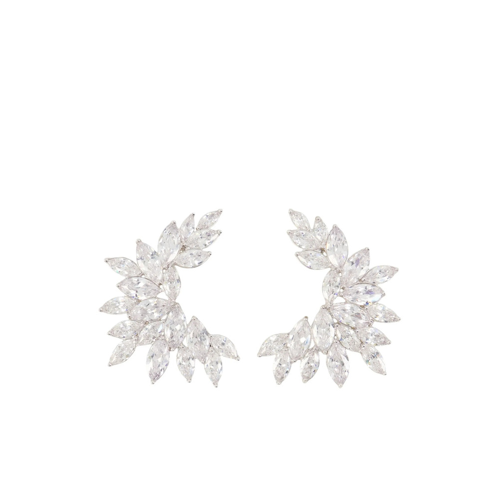 Self-portrait Crystal Cuff Earrings