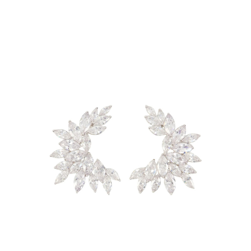 Self-portrait Crystal Cuff Earrings