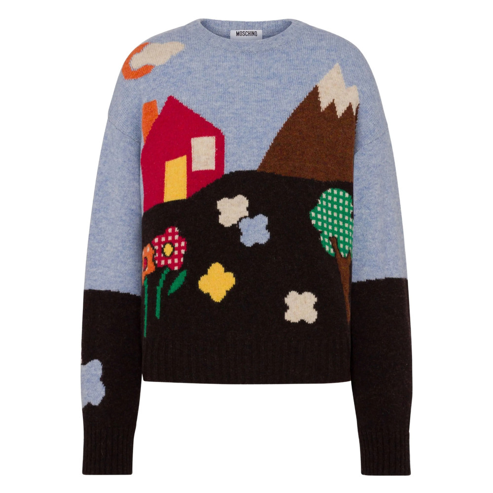 Moschino Archive Graphic-knit Sweater