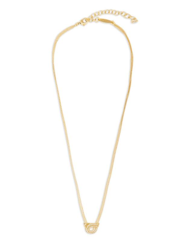 Gancini-pendant layered necklace