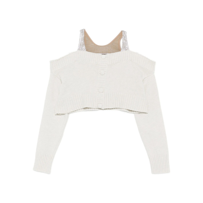 Giuseppe Di Morabito Off-shoulder Button-up Cardigan