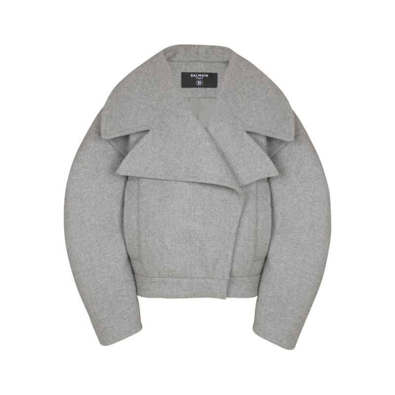 Balmain Oversized-lapel Wool-cashmere Coat
