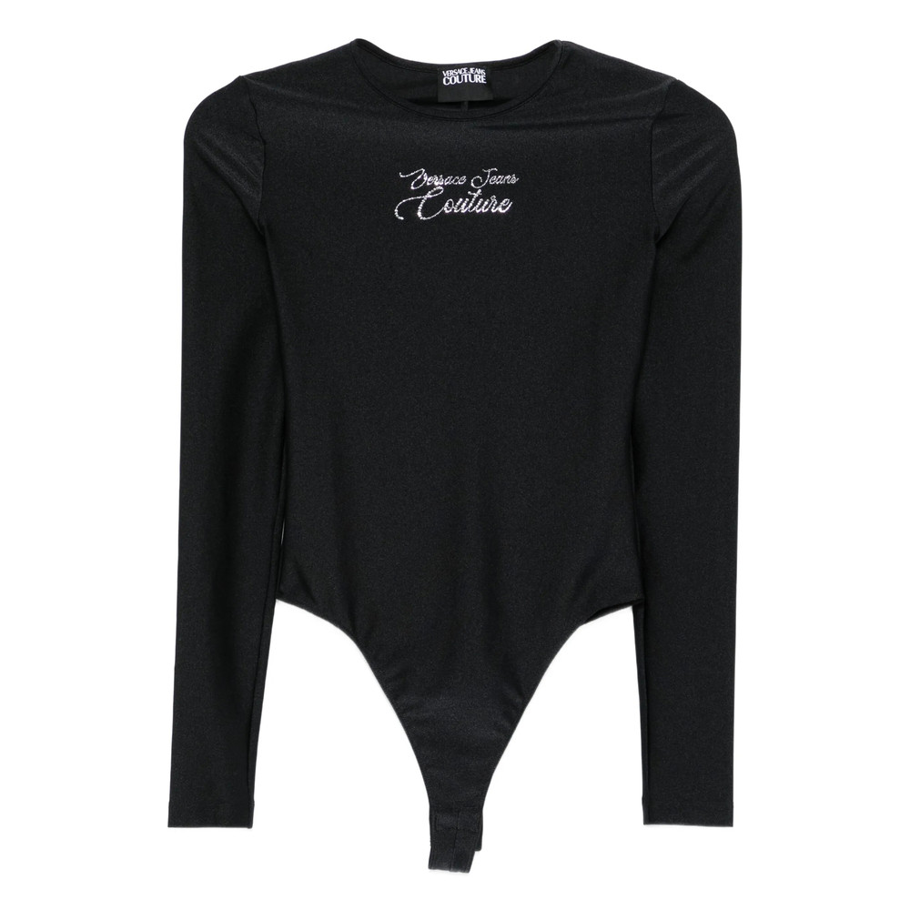 Versace Jeans Couture Embroidered Long-sleeve Bodysuit