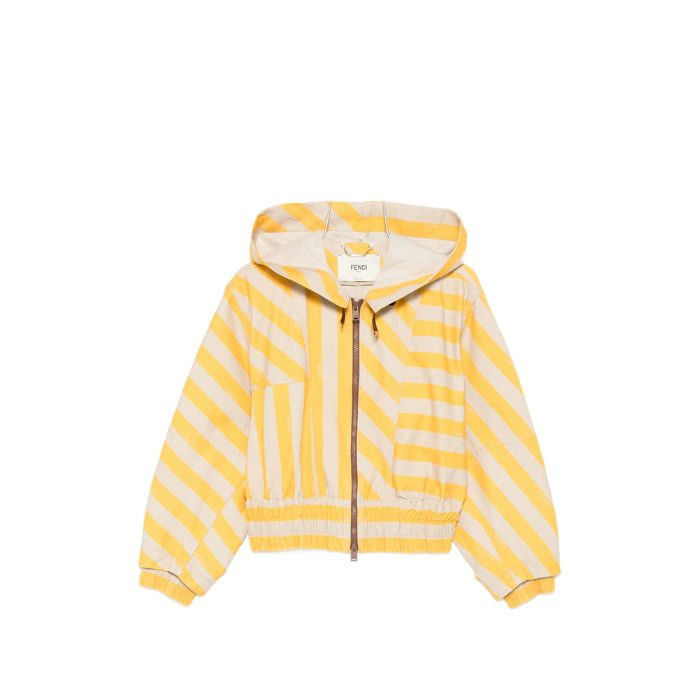 Fendi Striped Hooded Jacket