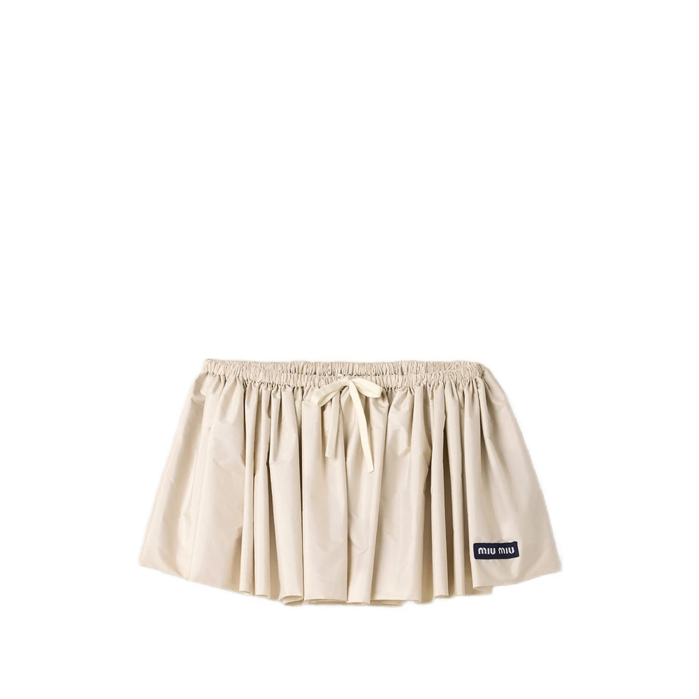 Miu Miu Technical Pongé Miniskirt