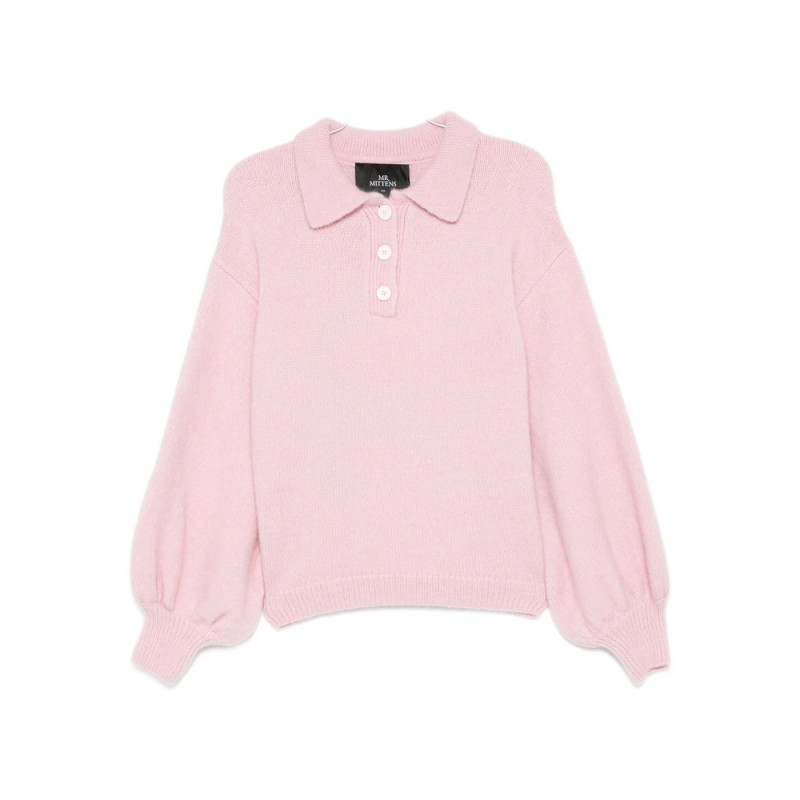 Mr Mittens Balloon-sleeve Polo-neck Sweater
