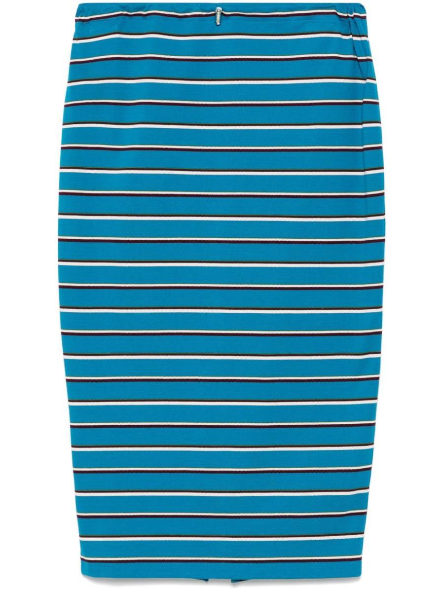 striped midi skirt